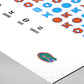 12x16 Gators Champion Bundle — poster detail showing game data visualization
