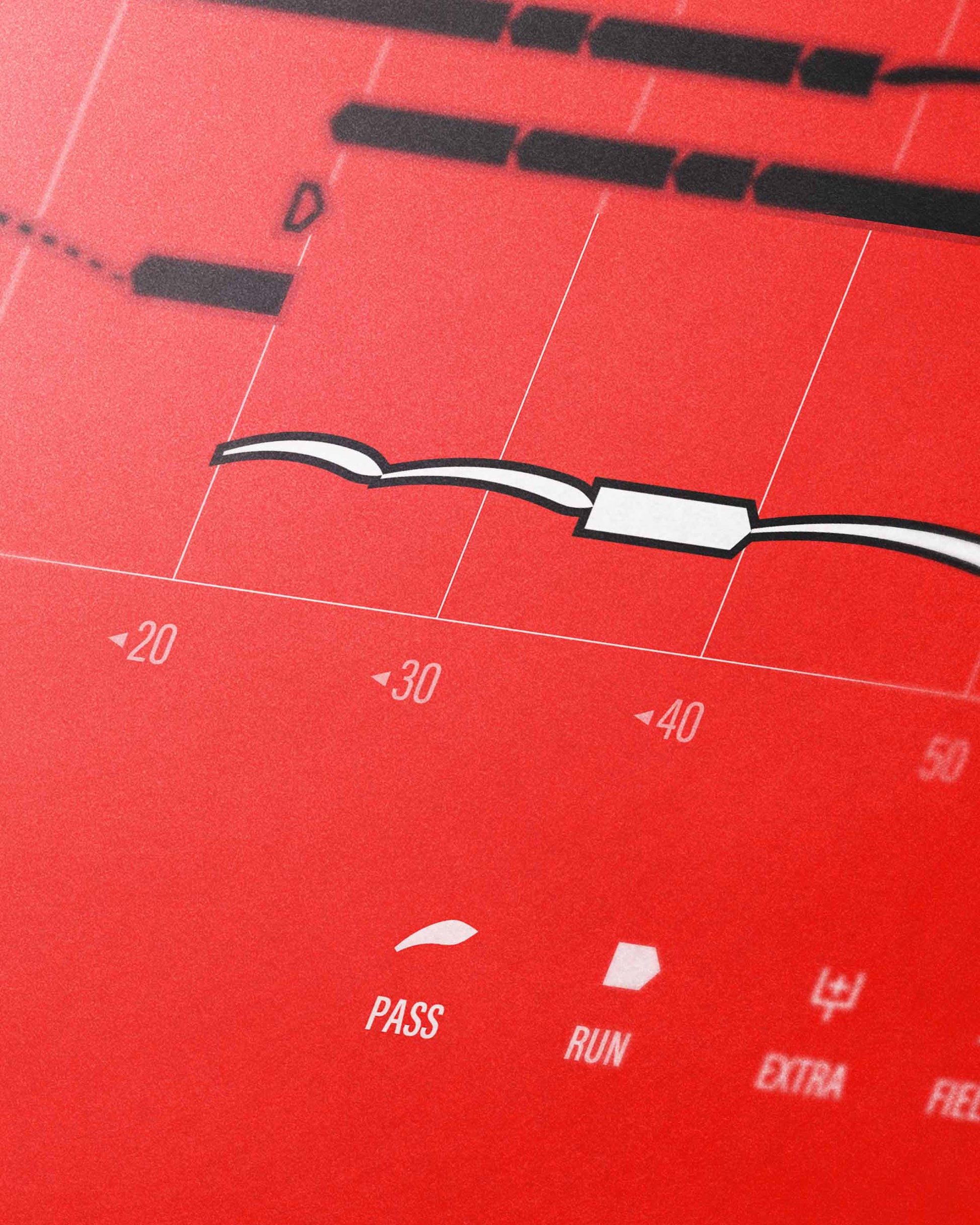 Red Raiders @ Texas A&M – The A&M Comeback (2006) — close-up detail of play-by-play design