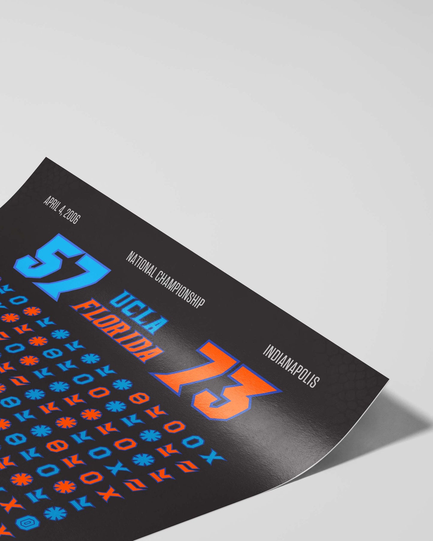 24x32 Gators Champion Bundle — close-up detail of play-by-play design