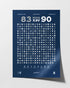 Xavier vs. Villanova (2016) — wall display lifestyle mockup